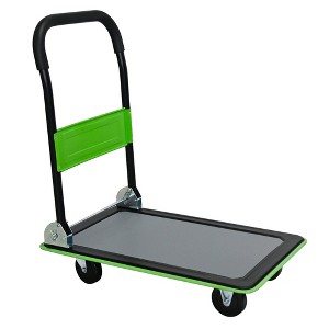 NAYSAYE Foldable Platform Dolly Heavy Duty Flatbed Cart with Swivel Wheels and Anti Slip Plate for Loading and Storage, Green, 28.74"*18.5"*32.68" - 1 of 4
