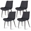 NicBex Set of 4/6 Modern Wave Pattern Upholstered Dining Chairs with Black Metal Legs,Armless Accent Chairs for Dining Room,Kitchen,Restaurant - 2 of 4