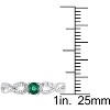 EVERLY JEWELRY |Sterling Silver 1/10 CT TW Diamond And 1/10 CT TGW Created Emerald Anniversary Ring - 4 of 4