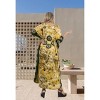 LA LEELA Women's Summer Holiday Beach Casual Dailywear Loose Caftan Long Boho Sleepwear Loungewear Dashiki House Dress 2X-3X Black, Sun - 3 of 4