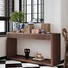 60'' Fluted Console Table with 2 Drawers & Open Shelf,Modern Veneer Sofa Table for Entryway,Living Room,Hallway-Baofuwish - 3 of 4