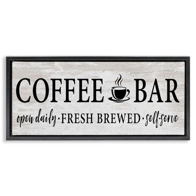 Stupell Industries Coffee Bar Cafe Rustic Sign, 31" x 14"
