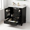 Mshliw 30 Inch Bathroom Vanity with Sink, Freestanding Cabinet with Door and Three Drawers, Soft Close Storage Design - 2 of 4
