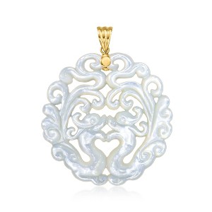 Ross-Simons Carved Mother-Of-Pearl Phoenix Pendant With 14kt Yellow Gold Size 2.00 - 1 of 3