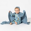 Bellabu Bear Baby Oasis Teal Bamboo Swaddle & Beanie Set - 2 of 2