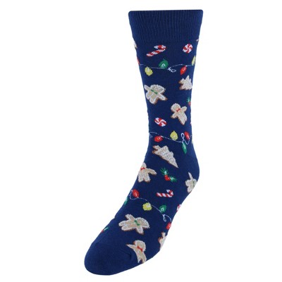 CTM Men's Holiday Gingerbread Novelty Socks (1 Pair)
