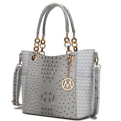 MKF Collection Miriam Handbag Signature Women Vegan Leather Tote by Mia K