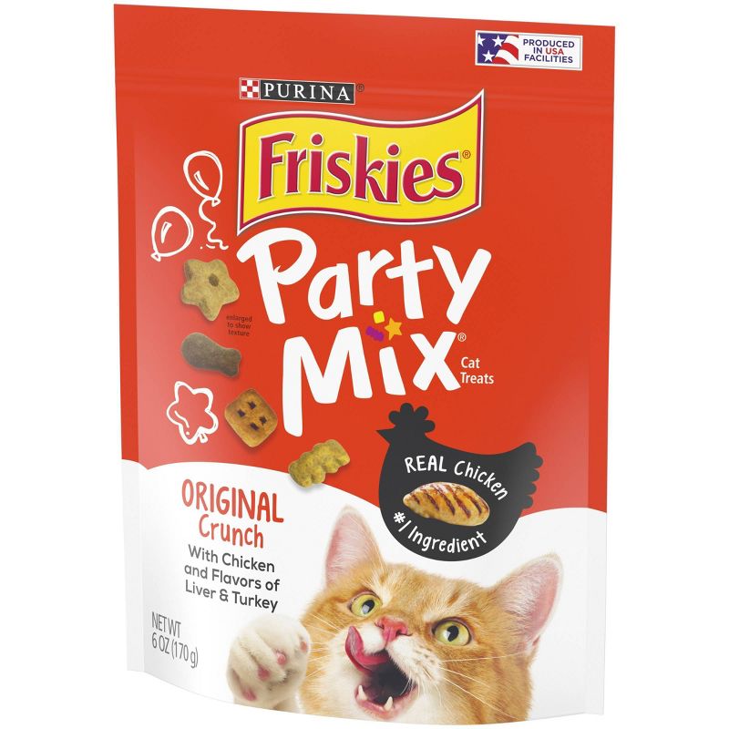 Purina Friskies Party Mix Original Crunch Chicken Cat Treats, 6 of 7