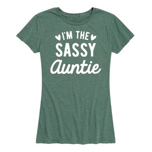 Women's - Instant Message - I'm the Sassy Auntie Short Sleeve Graphic T-Shirt - 1 of 4