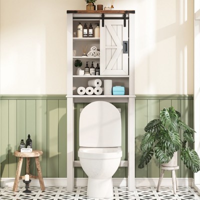 AMERLIFE Farmhouse 68" Tall Bathroom Storage Cabinet