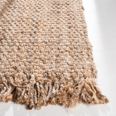 Natural Hand-Knotted Wool Rectangular Rug, 3'6" x 5'6"