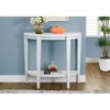 Half-Moon Laminate Console Table with 2 Tiers, Narrow Entryway & Living Room Accent Table - 2 of 4