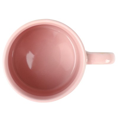 Palmridge 15oz Ceramic Coffee Mug Set in Pink, Yellow, Gray, and Blue