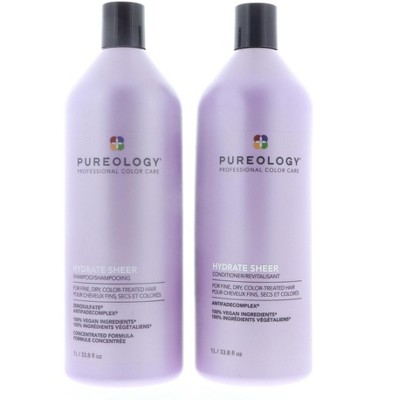 Pureology Hydrate Sheer Shampoo, 33.8 oz & Pureology Hydrate Sheer Conditioner, 33.8 oz DUO