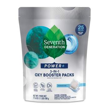 Seventh Generation Power Plus 3-in-1 Fragrance Free Oxy Booster Packs - 25ct