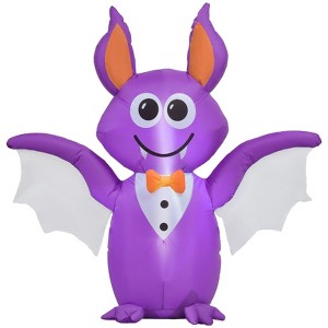 SEVOBAL Inflatable Holiday Decorations 6ft Halloween Cartoon Bat Outdoor Yard Decoration for Garden, Lawn, Halloween Party, Purple, 7.9"*3.5"*9.8" - 1 of 4