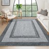 coucheta 3x5 Area Rug, Washable Braided Rug for Living Room, Vintage Print Carpet, Low Pile Non-Shedding Kitchen Rugs with Non Slip,Gray - 2 of 4