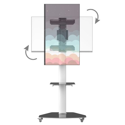 Promounts Mobile TV Cart with Landscape and Portrait Rotating Mount for TVs 32" - 84" Up to 88 lbs
