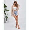 Women Crochet Lightweight Summer Cardigans Cover Up Open Front Long Sleeve - 4 of 4