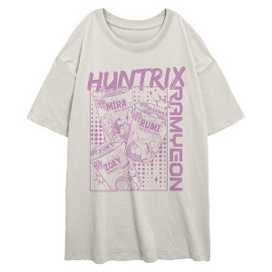 Juniors KPop Demon Hunters Zoey Mira and Rumi Superstars Ramyeon T Shirt - 1 of 4