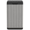 vidaXL Outdoor Garbage Bin Gray 15"x15"x25.6" PP - 4 of 4