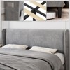 Full/Queen Upholstered Bed Frame with Wingback Headboard, Luxurious Velvet Upholstery Platform Bed - 4 of 4