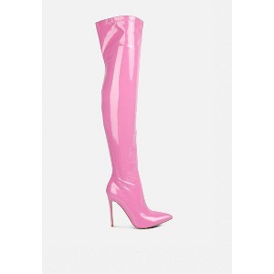 Riggle Long Patent Pu High Heel Women Boots - 1 of 4