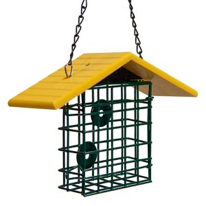 JCS Wildlife Single Suet Cage with Poly Lumber Roof - 1 of 4