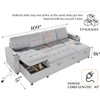 AMERLIFE Sleeper Sofa with USB Charging Port, Cup Holders& Storage Chaise - 2 of 4