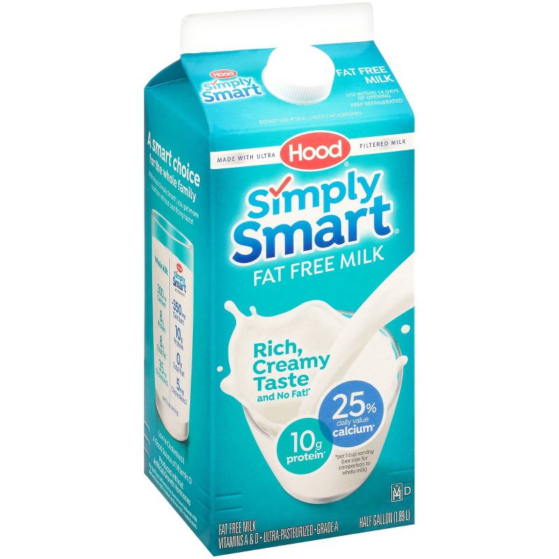 Hood Simply Smart Fat Free Milk - 0.5gal, 5 of 8