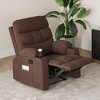 GlasFlength Accent Recliner Chairs, Wide Recliner, Adjustable Single Recliner Chair, for Living Room, Bedroom, Apartment, Brown, 34.3"*36.6"*42.1" - 4 of 4