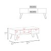 Vynxaria Modern Coffee Table with Hairpin Legs & Two Shelves - Stylish and Functional Design - 4 of 4