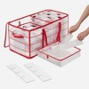 SONGMICS Large Christmas Ornament Storage Boxes, 3-Inch Balls, 8 Trays, 128 Slots, Plastic Christmas Storage Container with Lid - 3 of 4