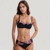 Anna-Kaci Swim Women's Padded Underwire Bikini Set Adjustable Strap Sweetheart Neckline Top and Crossover Waist Bottom - 2 of 4