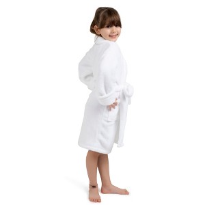 BC BARE COTTON Girls Shawl Robe Microfiber Plush Fleece Bathrobe - 1 of 4