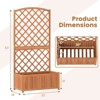 Costway 1/2 PCS 63” Wood Planter Container with Diamond Trellis, Planter Box, Slat Base for Plants - 3 of 4