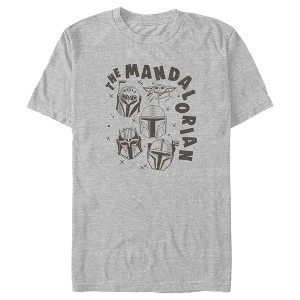 Men's Star Wars: The Mandalorian Retro Sketch T-Shirt - 1 of 4