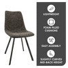 LeisureMod Markley Modern Leather Dining Chair Upholstered Seat Metal Legs Sleek Design for Kitchen, Dining Room, Office, Lounge, or Cafe- Set of 2 - 4 of 4