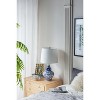 D14x27.6" Blue and White Round Ceramic Vase Lamp - 4 of 4