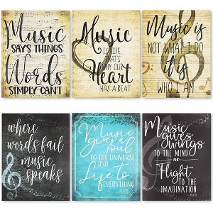 Bright Creations 6 Pack Music Motivational Posters Wall Decor with Inspirational Quotes for Classroom, Teacher Supplies (11 x 14 Inch) - 1 of 4