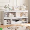 6 Cubes Wooden Kids Bookshelf with Drawer - Toy Storage Organizer for Playroom, Classroom, Nursery & Kids’ Room - 4 of 4