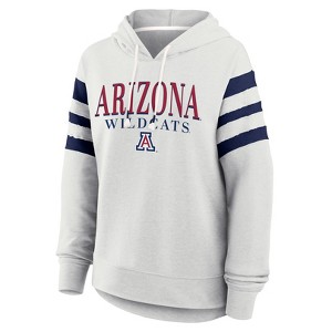 NCAA Arizona Wildcats Women's Gray Fashion Hooded Sweatshirt - 1 of 3