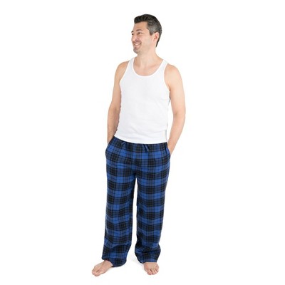Leveret Mens Flannel Christmas Pants Plaid Black And Navy Xl : Target