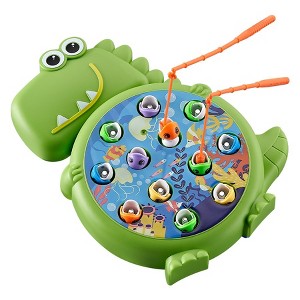 Dinosaur Fishing Game Toy Interactive Indoor/Outdoor Activity for Kids  Educational STEM Learning Toy with Dinosaur Theme Gift for Girls Boys 3-6 - 1 of 4