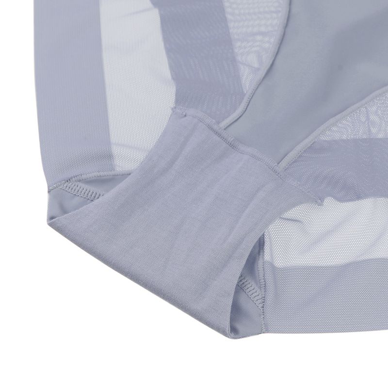 Agnes Orinda Women's Laser Cut Mesh Soft High Rise Brief Solid Stretchy Underwear, 3 of 6