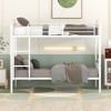 Twin Over Twin Metal Bunk Bed with High Safety Guardrails - 3 of 4