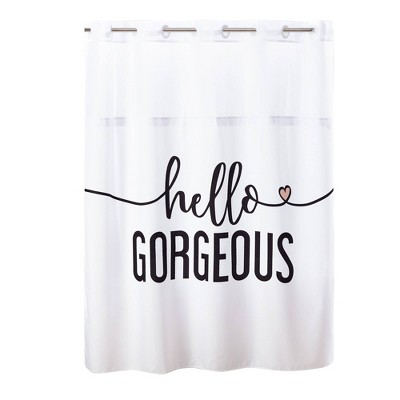 shower curtains with words on them