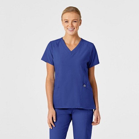 Wink W123 Women's Stylized V-Neck Scrub Top, L Regular