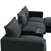 NicBex Modular L Shape Sectional Sofa Chenille Sleeper Couch Set with Console and Cup Holder for Living Room - 4 of 4