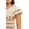 Women's Crochet Ruffle Sweater - Hem & Thread - 4 of 4